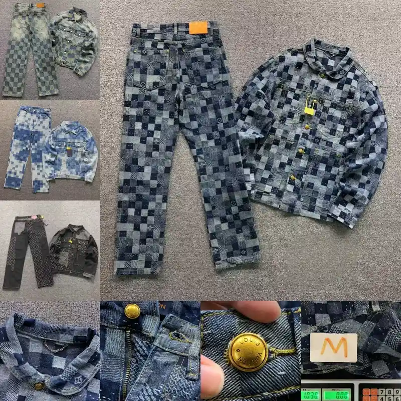 Louis Vuitton Damier Denim Jacket & Pants Set [39 styles]