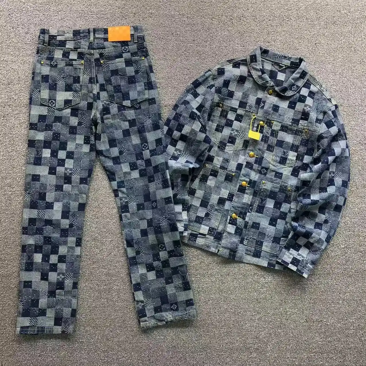 Louis Vuitton Damier Denim Jacket & Pants Set [39 styles] 3